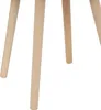 Close-up view of the wooden legs of a piece of furniture. Voir les images du produit