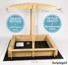 needs&wants® bac à sable avec toit banc et fond feuille non Voir les images du produit 7