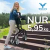 Rollator Faltbar und Leicht mit Sitz - NUR 5,95 KG - Produktbild-Vorschau 2