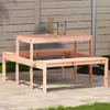 vidaXL Piknikový stôl 110x134x75 cm z masívneho dreva Náhľad obrázku produktu 2
