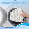A hand is placing mop pads into a washing machine. Produktbild-Vorschau