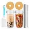 2er 24OZ Bubble Tea Becher Trinkgläser Masongläser mit Produktbild-Vorschau 10