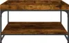 vidaXL Konferenčný stolík Smoked Oak 80x80x45 cm Materiál Náhľad obrázku produktu 4