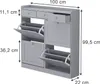 Scarpiera da ingresso Vicco Vitto Grigio 100 x 99.5 cm con Anteprima dell’immagine prodotto 3