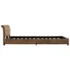 The Living Store Bettgestell Braun Wildleder-Optik 120 × Produktbild-Vorschau 5