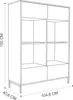 IDOHOME Grande vitrine en verre Wave Vitrine à poser avec 2 Voir les images du produit 3