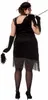 A woman is shown from the back wearing a black flapper dress. Produktbild-Vorschau
