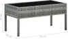 vidaXL Gartentisch Grau 75x40x37 cm Poly Rattan Produktbild-Vorschau 4
