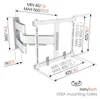 Vogels ELITE TVM 5445 weiß Schwenkbare TV-Wandhalter 32-65 Produktbild-Vorschau 12