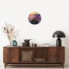 Wanduhr - Rund - Glasuhr - Feld Lavendel Sonne - 30x30cm - Produktbild-Vorschau 7