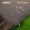Sgabello da giardino in rattan AREBOS grigio | Cuscino Anteprima dell’immagine prodotto 6