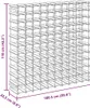 A wireframe diagram of a wine rack with dimensions indicated. Produktbild-Vorschau