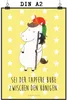Mr. & Mrs. Panda Bild Einhorn Junge DIN A2 - Gelb Pastell - Produktbild-Vorschau 1