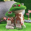 Solar Feenhaus Pilz Gartendeko aus Kunstharz, handbemalt, Produktbild-Vorschau 3