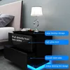Iropro table de chevet éclairage LED, noir brillant en Voir les images du produit 5