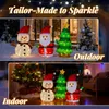 LEADZM Schneemann & Weihnachtsbaum mit 150 warmweißen Produktbild-Vorschau 3