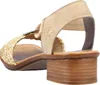 Rieker Damen Sandale Sandalette Karree Bastoptik Stretch Produktbild-Vorschau 5