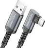 deleyCON 0,5m USB C Kabel Kurz Winkel 90 Grad USB-A auf Produktbild-Vorschau 1