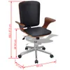 Sedia da ufficio girevole in legno curvato con rivestimento Anteprima dell’immagine prodotto 4