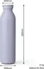 Trinkflasche Edelstahl 600ml Thermoflasche isoliert Sport Produktbild-Vorschau 3