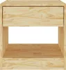 A simple wooden nightstand with a drawer and an open shelf. Produktbild-Vorschau
