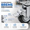 Set van 4 zwaar belastbare wielen met rem – Zwenkwielen Productafbeelding-voorbeeld 6