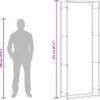 Brennholzregal Mattschwarz 80 x 28 x 222 cm Stahl Produktbild-Vorschau 11