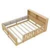 Flieks Kinderbett 140x200cm mit Led, Bodenbett Holzbett mit Produktbild-Vorschau 6