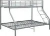 vidaXL Rám patrové postele Grey Metal 140x200 cm/90x200 cm Náhled obrázku produktu 1