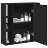 CLORIS Bad-Spiegelschrank Schwarz 60x16x60 cm Holzwerkstoff Produktbild-Vorschau 4