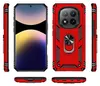 Multiple views of a red phone case with a ring holder, displayed on a white background. Produktbild-Vorschau