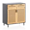 WOHNLING Sideboard 80x86,5x40 cm Kommode Schwarz mit Wiener Produktbild-Vorschau 6