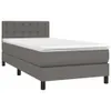vidaXL Boxspringbett mit Matratze & LED Grau 80x200 cm Produktbild-Vorschau 3