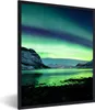 MuchoWow® Gerahmtes Poster Nordlicht - Norwegen - Eis - Produktbild-Vorschau 1