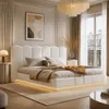 STILVORA gestoffeerd bed 180x200 cm met LED-verlichting en Productafbeelding-voorbeeld 3