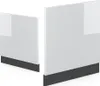 Two white cabinet front panels with dark gray bases are shown against a white background. Anteprima dell’immagine prodotto