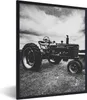 MuchoWow® Gerahmtes Poster Traktor - Schwarz - Weiß - Produktbild-Vorschau 1