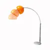 cagü: Design Bogenlampe LUXX Orange mit Marmorfuß Weiß Produktbild-Vorschau 6