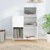 vidaXL Plattenschrank Weiß 84,5x38x89 cm Holzwerkstoff Produktbild-Vorschau 3