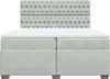Boxspringbett mit Matratze Hellgrau 200x200 cm Samt Produktbild-Vorschau 6