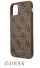 A brown Guess brand iPhone case is shown against a white background. The Guess logo is visible on the case and below the product. Náhľad obrázku produktu