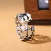 Kreativer schöner Fisch-versilberter Öffnungs-Fingerring Produktbild-Vorschau 3