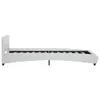 vidaXL Cadre de lit avec LED Blanc Similicuir 100x200 cm Voir les images du produit 5