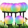 8er Set Solar Gartenleuchten Kugel RGB LED – Farbwechsel Produktbild-Vorschau 5