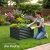 tectake Hochbeet Salvia verzinkter Stahl 80x80x62cm 380L Produktbild-Vorschau 7