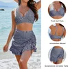 Damen Bikini Set - Retro Plaid Zweiteiliger Badeanzug - Produktbild-Vorschau 3