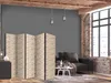 5-teiliger Doppelseitiger Vlies Paravent - Beige Nature of Produktbild-Vorschau 2