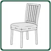 Stretch Sitzbezug für Stühle - 40 x 40 cm - Grau Samt - Produktbild-Vorschau 4