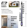A collage showing a house, a thermometer, and product information about the thermometer. Anteprima dell’immagine prodotto