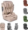 A collage of different colored car seats, with a main beige car seat prominently displayed. Voir les images du produit